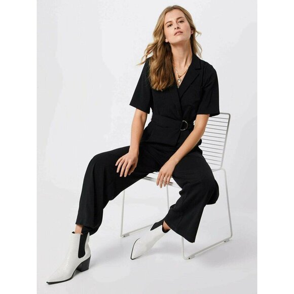 MbyM Women's Tori Short Sleeve Belted Jumpsuit In Black Size M $159 - Picture 3 of 9